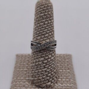 Size 7.5 Sterling Silver Cubic Zirconia Gems Ring A2122
